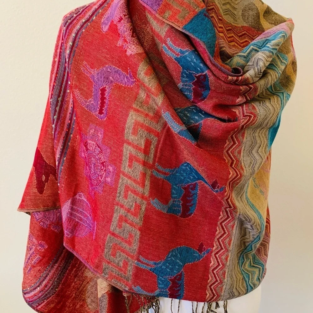 Colorful Patterned pashmina